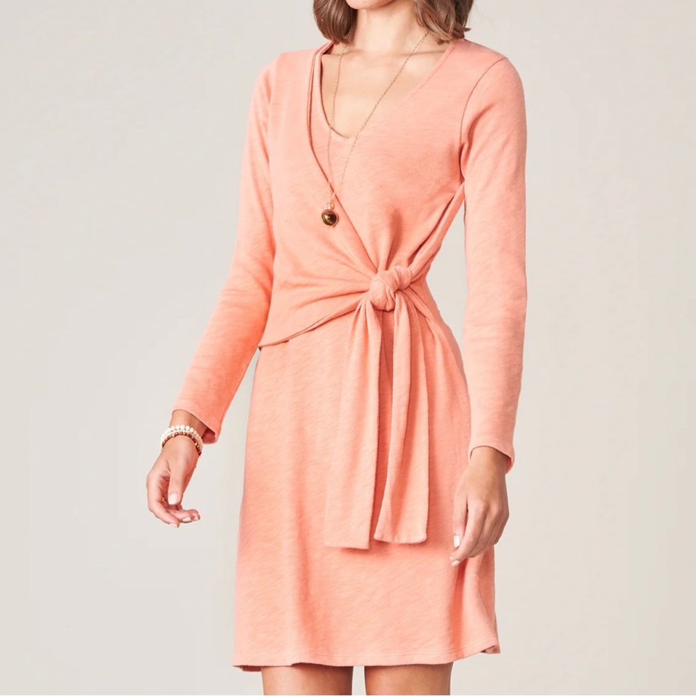 Spartina 449 Women’s Pink Clay Peach Cotton Deanna Wrap Dress New with Tag XL